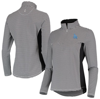 Tommy Bahama Black Los Angeles Dodgers Aubrey Stripe Block Islandzone Half-zip Jacket In Black
