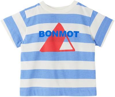 Bonmot Organic Kids' Baby Blue Organic Cotton T-shirt In Ivo Ivory