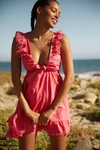 Peixoto Farrah Lace Trim Mini Dress In Pink