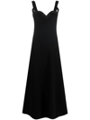 JIL SANDER SWEETHEART-NECK MAXI DRESS