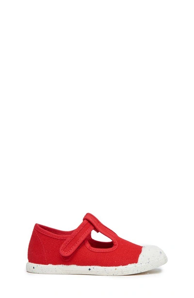 Childrenchic Kids' T-strap Canvas Trainer In Red