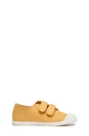 Childrenchic Kids' Double Strap Canvas Sneaker In Mustard