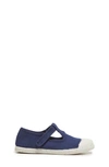 Childrenchic Kids' T-strap Canvas Sneaker In Navy
