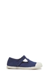 Childrenchic T-strap Canvas Sneaker In Navy