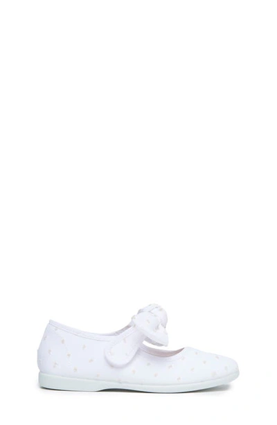 Childrenchic Kids' Swiss Dot Mary Jane Canvas Trainer In White