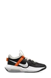 Nike Kids' Air Zoom Crossover Gs Basketball Shoe In Black,light Bone,safety Orange,summit White