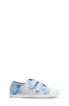 Childrenchic Tie Dye Double Strap Canvas Sneaker In Tie Dye Blue