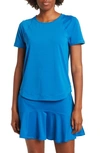 Sweaty Betty Breathe Easy Run T-shirt In Oxford Blue