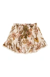 ZIMMERMANN KIDS' ANNEKE FLOUNCE PRINT COTTON SKIRT