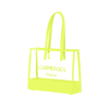 Carmen Sol Capri Clear Mid Tote In Neon Yellow