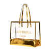 Carmen Sol Taormina Clear Large Tote In Gold