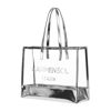 Carmen Sol Taormina Clear Large Tote In Silver