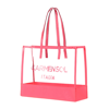 Carmen Sol Taormina Clear Large Tote In Neon-pink