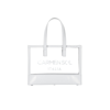 Carmen Sol Venezia Clear Mini Tote In White