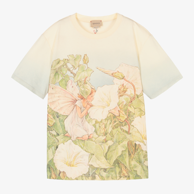 Gucci Teen Girls Ivory Fairy T-shirt