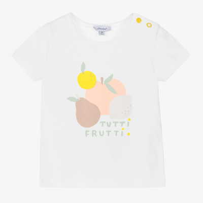 Absorba Babies' Girls White Fruits T-shirt