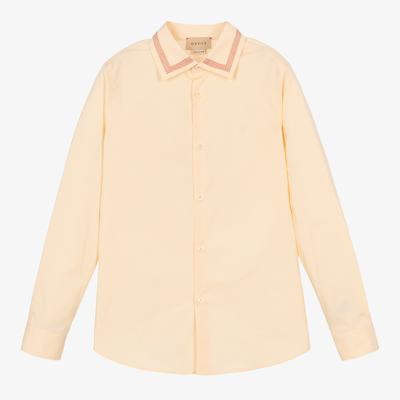 Gucci Teen Boys Ivory Cotton Shirt