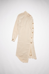 ACNE STUDIOS ACNE STUDIOS FN-WN-DRES000765 BEIGE/BROWN ASYMMETRIC SHIRT DRESS