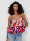 French Connection Isadora Delphine Printed Cami Top In Neon Multi