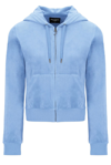 Juicy Couture Robertson Classic Velour Hoodie In Blue