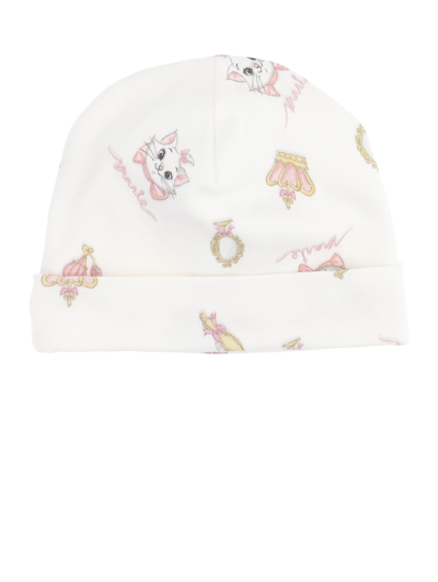 Monnalisa Kids'   Aristocats Cotton Cap In Cream + Pink