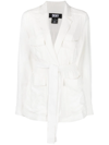 DKNY BELTED SINGLE-BREASTED BLAZER