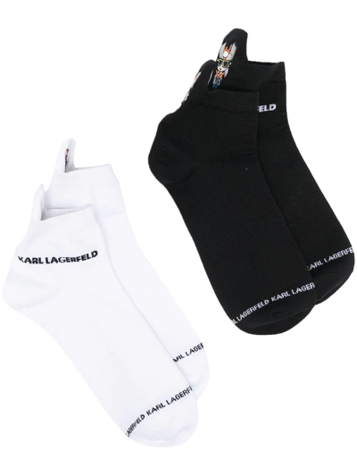 Karl Lagerfeld K/heroes Two-pack Socks In White