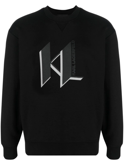 Karl Lagerfeld Logo-print Jogger Trousers In Black