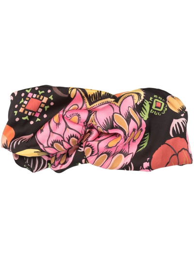 La Doublej Pinup Grapghic-print Headband In Black