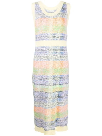Henrik Vibskov Multicolor Organic Cotton Midi Dress In Blue