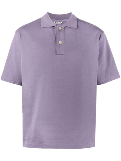 たけし　AURALEE COTTON PIQUE POLO 3 AURALEE: Green Pima Cotton Heavy Pique Polo | SSENSE