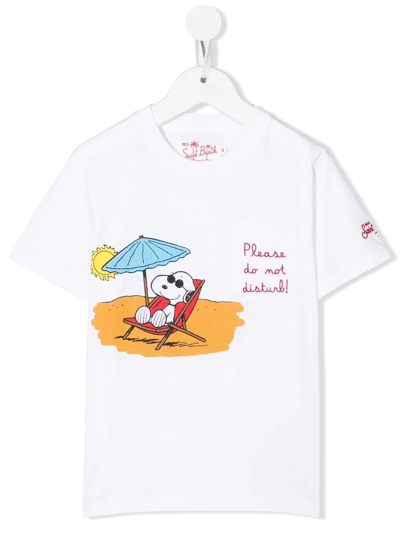 Mc2 Saint Barth Kids' Eddy Snoopy-print T-shirt In White