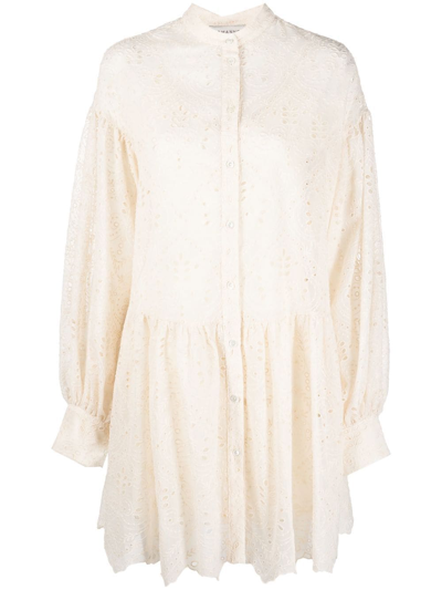 Ermanno Firenze Cut Out-detail Shirt Dress In White