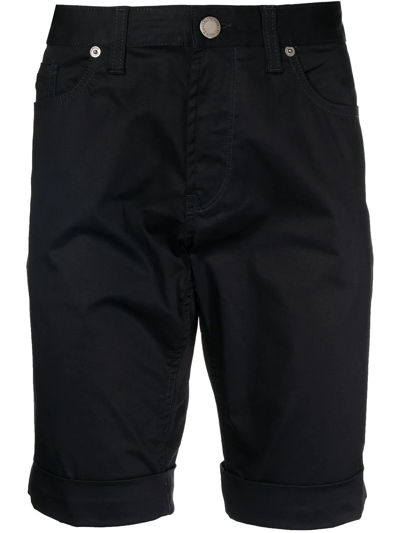 Emporio Armani Denim Knee-length Shorts In Black