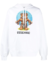 MOSCHINO LOGO-PRINT DETAIL HOODIE