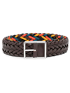 Paul Smith Brown Reversible Plaited Leather Belt In Brown
