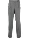Pt Torino Tapered-leg Tailored Trousers In Grey