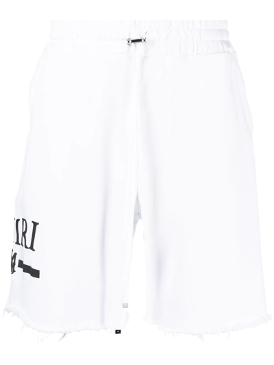 Amiri Above-knee Length Track Shorts In White