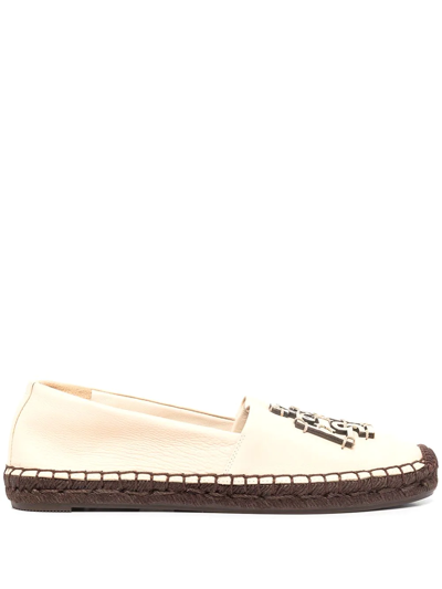 Tory Burch Ines Logo-patch Espadrilles In New Cream