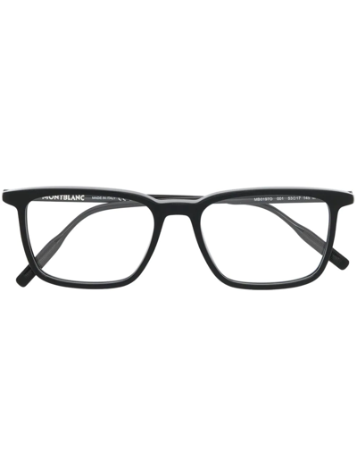 Montblanc Wayfarer-frame Optical Glasses In Black