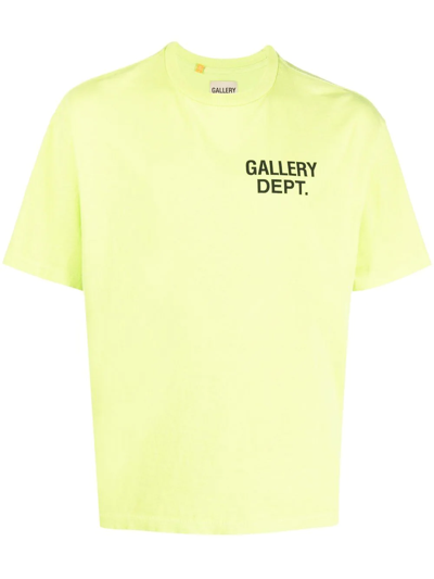 Gallery Dept. Logo-print Cotton T-shirt In Yellow