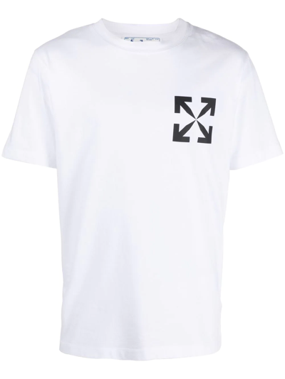 Off-white Arrows-print Cotton T-shirt In White