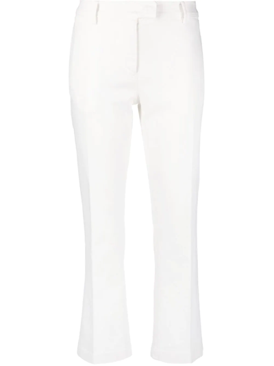 N°21 Cropped Low-waist Trousers In White