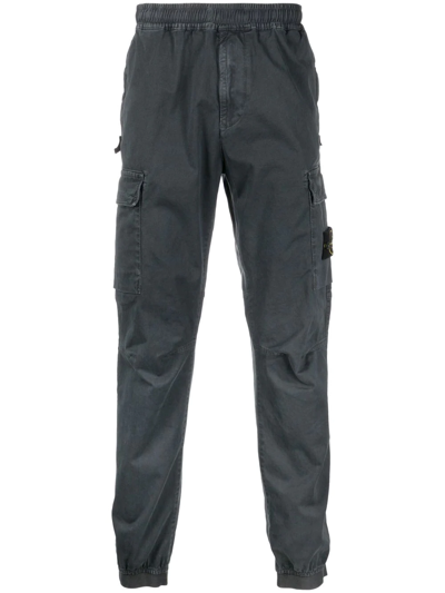 Stone Island Compass-patch Cargo Trousers In Grey | ModeSens