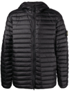 Stone Island Black Quilted Down Jacket In Nero