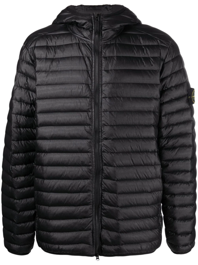 Stone Island Black Quilted Down Jacket