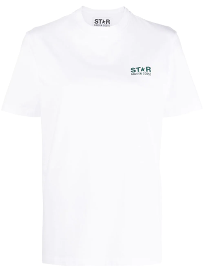 Golden Goose Crewneck Star Logo T-shirt In 11257