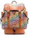 COACH LOGO-PRINT LEATHER BACKPACK