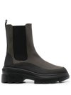 STUART WEITZMAN MILITARY SLIP-ON BOOTS