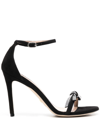 Stuart Weitzman 100mm Open-toe Platform Sandals In Black